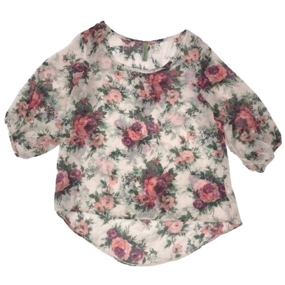 Final Touch Floral Sheer Blouse